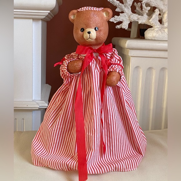 Christmas Around The world Teddy Bear Tree Topper with Ceramic Head EXCELLENT - Picture 2 of 9